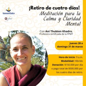 Día de retiro de Meditación para la Calma y Claridad Mental con Ani Thubten Khadro