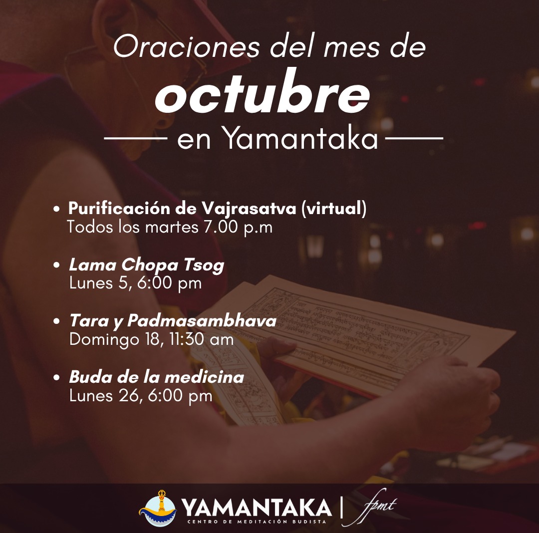 Prácticas Oct 2026 Programa de oraciones y pujas budistas de septiembre