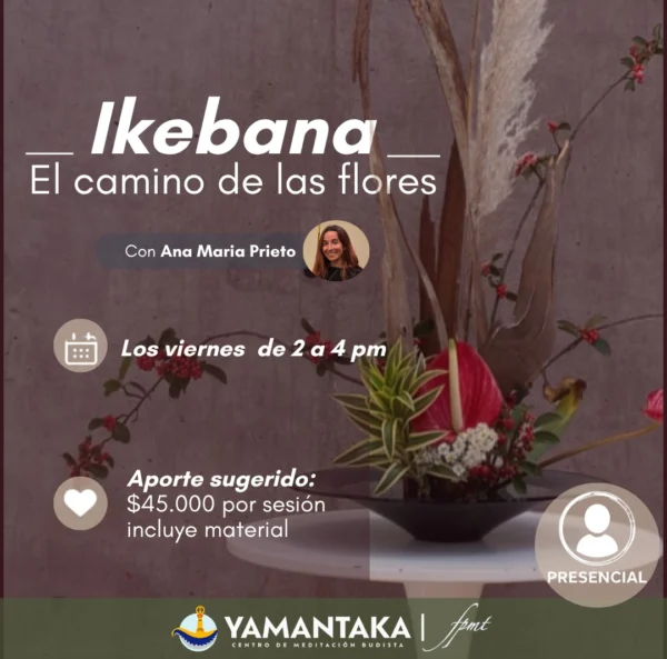 Afiche de las clases de Ikebana de los viernes